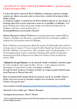 Le spectacle