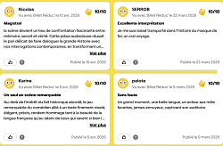 Les avis du public !
